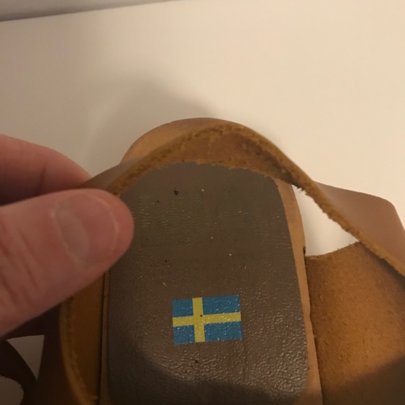 MIA Emily Clog T-Strap Sandals Tan Leather size 6 (36) - Picture 3 of 9